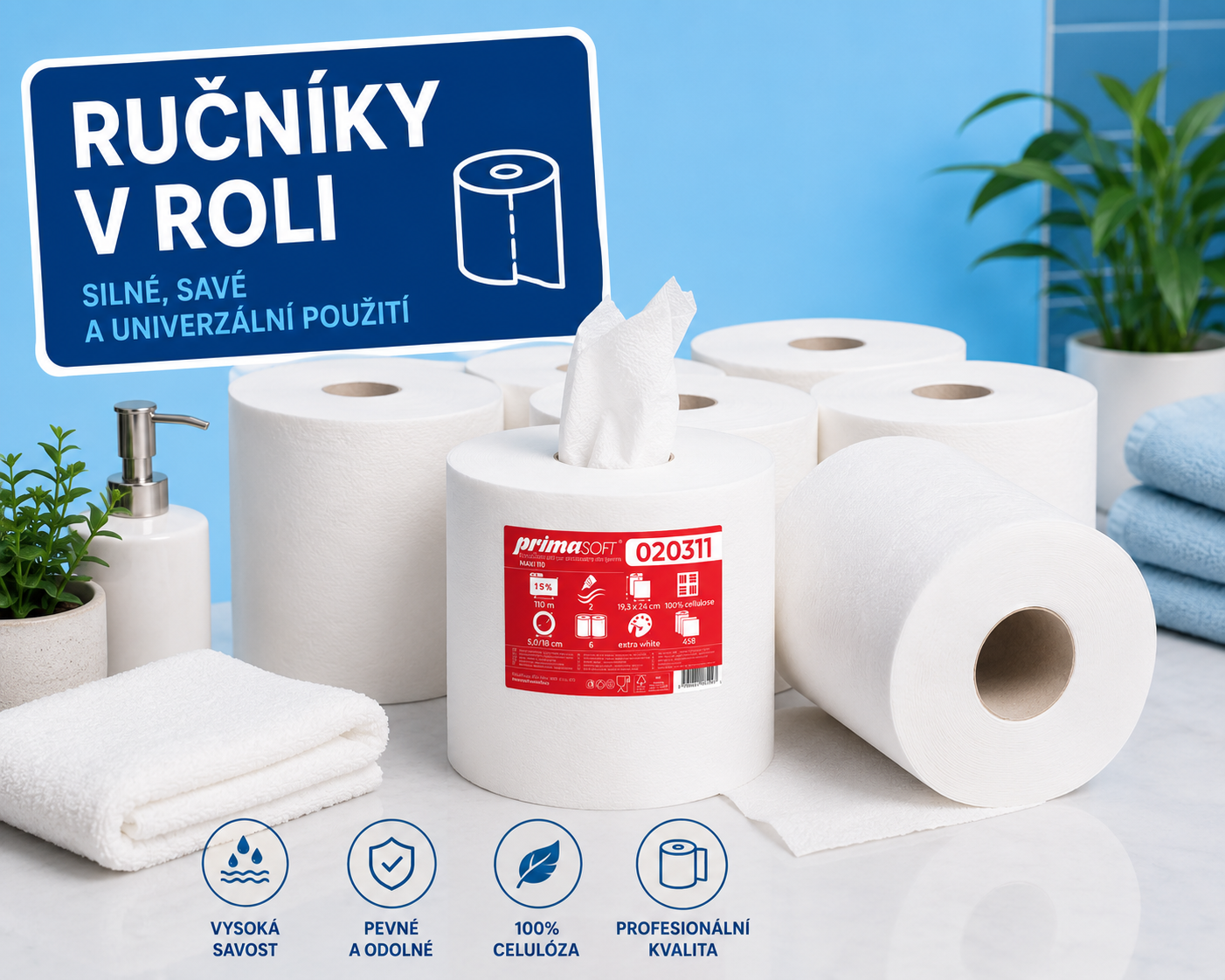 Ručníky v roli