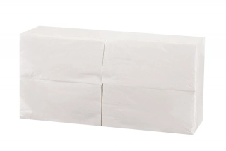 Ubrousky bílé 33 × 33 cm, 2vr., 100% celulóza, sklad 1/8, 200 ks