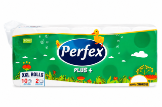 Toaletní papír Perfex Plus 10, 10 ks, 2vr., celulóza, bílý (050315)